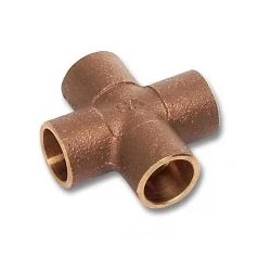 15-ös kereszt idom, forrasztható réz idom 