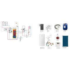   BOSCH 3. Szolár csomag (BOSCH FCC COMFORT csomag), új rendszer kiépítése esetén melegvíz-készítéshez, kazántól független szabályozással