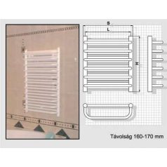 Radeco fűrdőszobai csőradiátor A4-600/M
