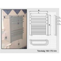Radeco fűrdőszobai csőradiátor A6-600/2