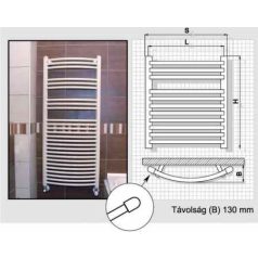 Radeco fűrdőszobai csőradiátor AD7-500/L